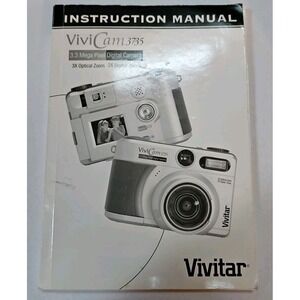 Vivitar Vivicam 3735 3.3MP Digital Camera INSTRUCTION‎ BOOKLET USER MANUAL